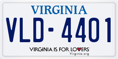 VA license plate VLD4401