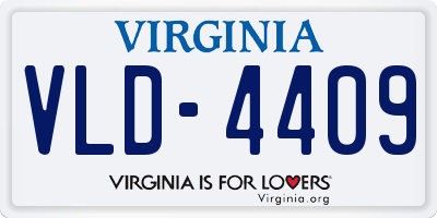 VA license plate VLD4409