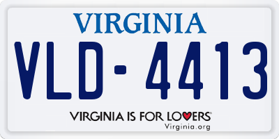 VA license plate VLD4413