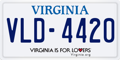 VA license plate VLD4420