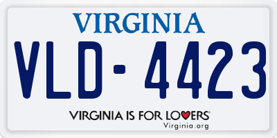 VA license plate VLD4423