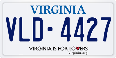 VA license plate VLD4427