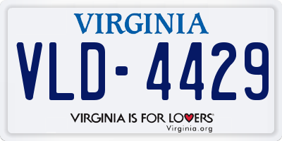 VA license plate VLD4429