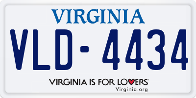 VA license plate VLD4434