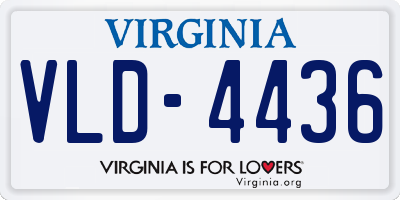 VA license plate VLD4436