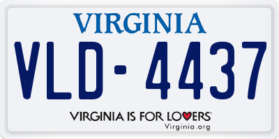 VA license plate VLD4437