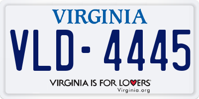 VA license plate VLD4445