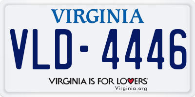 VA license plate VLD4446