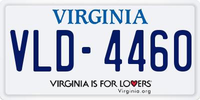 VA license plate VLD4460