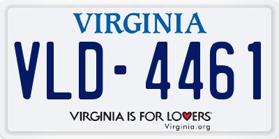 VA license plate VLD4461
