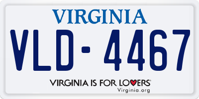 VA license plate VLD4467