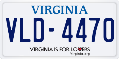 VA license plate VLD4470
