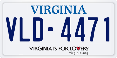 VA license plate VLD4471