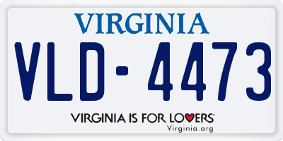 VA license plate VLD4473