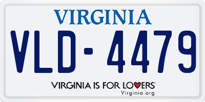 VA license plate VLD4479