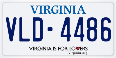VA license plate VLD4486