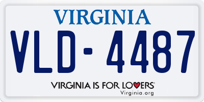 VA license plate VLD4487