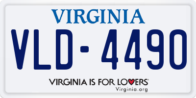 VA license plate VLD4490