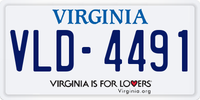 VA license plate VLD4491
