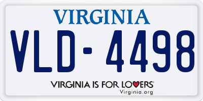 VA license plate VLD4498
