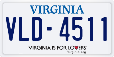 VA license plate VLD4511