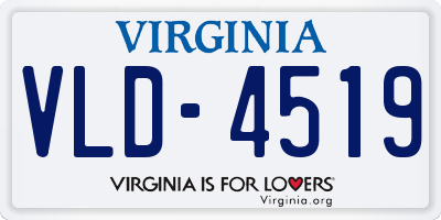 VA license plate VLD4519