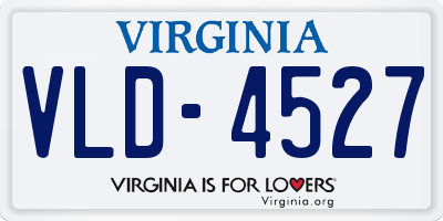 VA license plate VLD4527