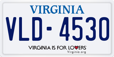 VA license plate VLD4530