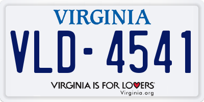 VA license plate VLD4541