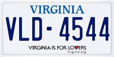 VA license plate VLD4544