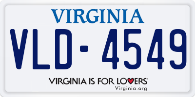 VA license plate VLD4549