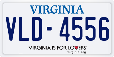 VA license plate VLD4556