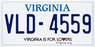 VA license plate VLD4559