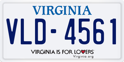 VA license plate VLD4561