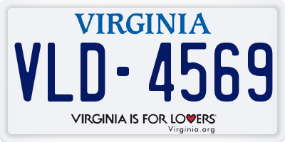 VA license plate VLD4569
