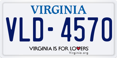 VA license plate VLD4570