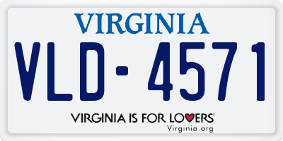 VA license plate VLD4571