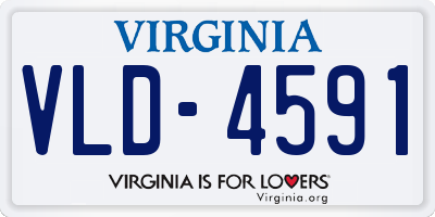 VA license plate VLD4591