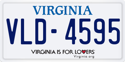 VA license plate VLD4595