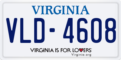 VA license plate VLD4608