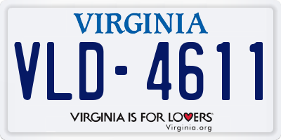 VA license plate VLD4611