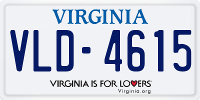VA license plate VLD4615