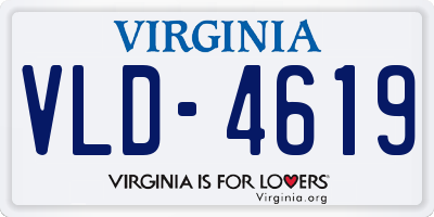 VA license plate VLD4619