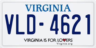 VA license plate VLD4621