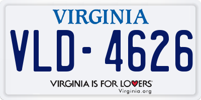 VA license plate VLD4626