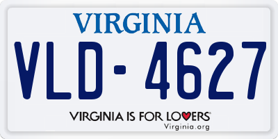 VA license plate VLD4627