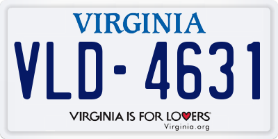 VA license plate VLD4631
