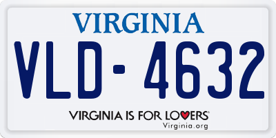 VA license plate VLD4632