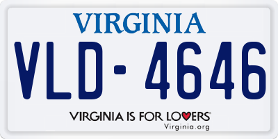 VA license plate VLD4646