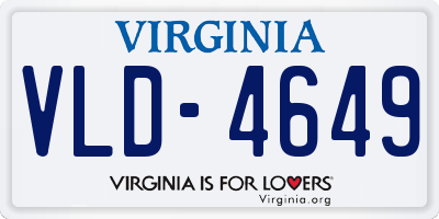 VA license plate VLD4649